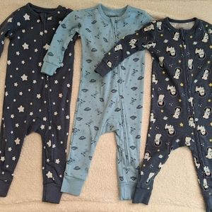 SOLD‼️ HANES Ultimate Baby Zippin 3 Pack Sleep and Play Suits💕